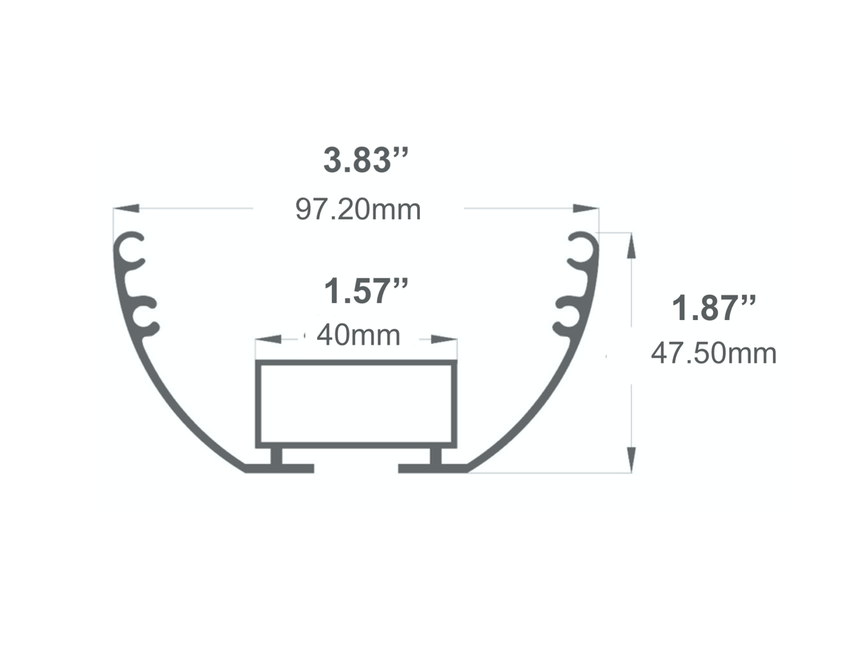 Oval Pendant Linear LED Channel - 531ASL