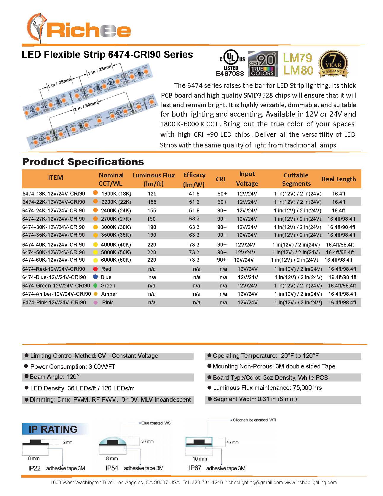 Outdoor Medium Brightness 12V 3W IP54