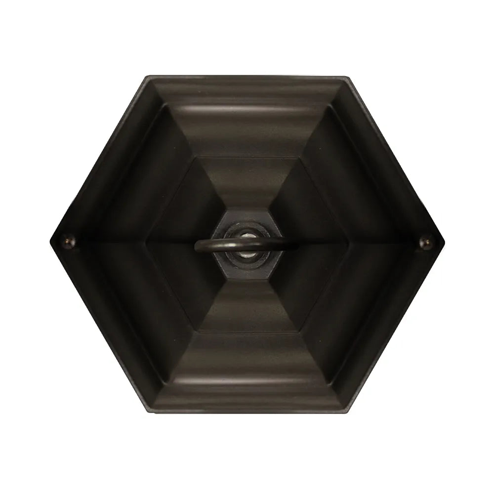 LED Flickering Flame Hanging Lantern w/Dual Security Light (Bronze) - EHL-130W-MD