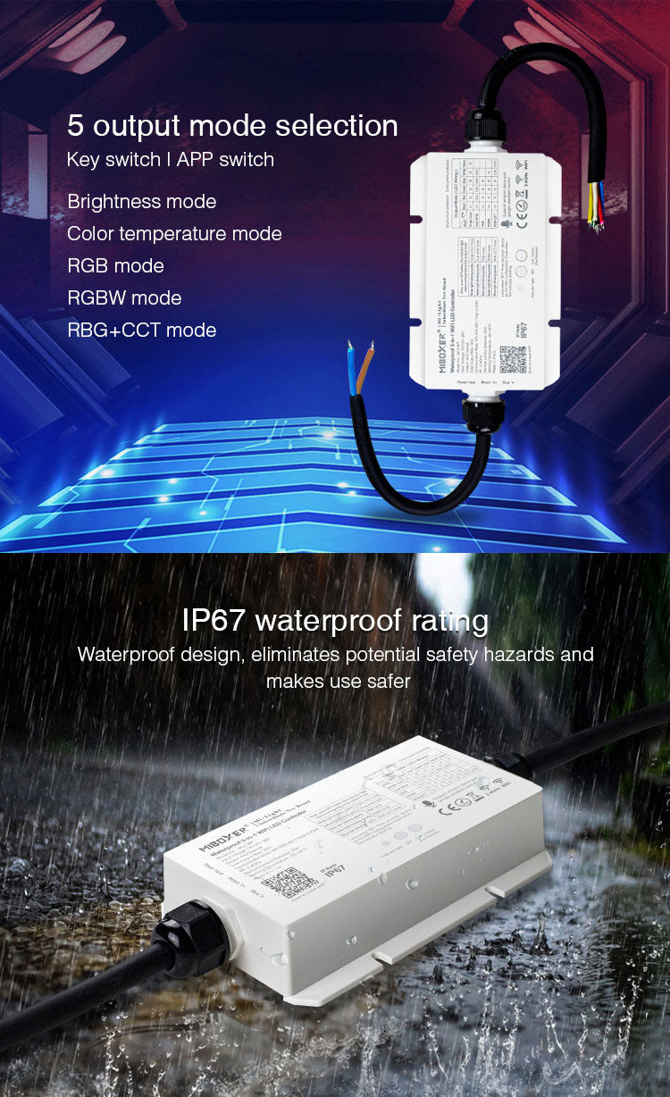 Mi Light 8 Zone 5 in 1 Waterproof Wifi Receiver