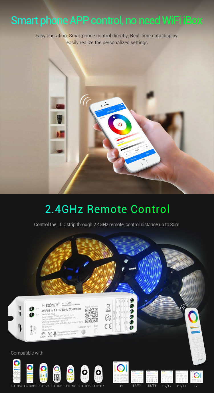 MI Light 8 Zone 5 in 1 Wifi Receiver