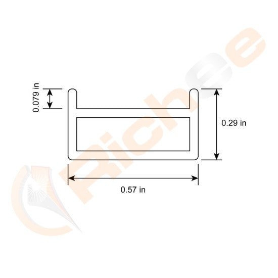 9/16" White Flat Slim LED Aluminum Channel