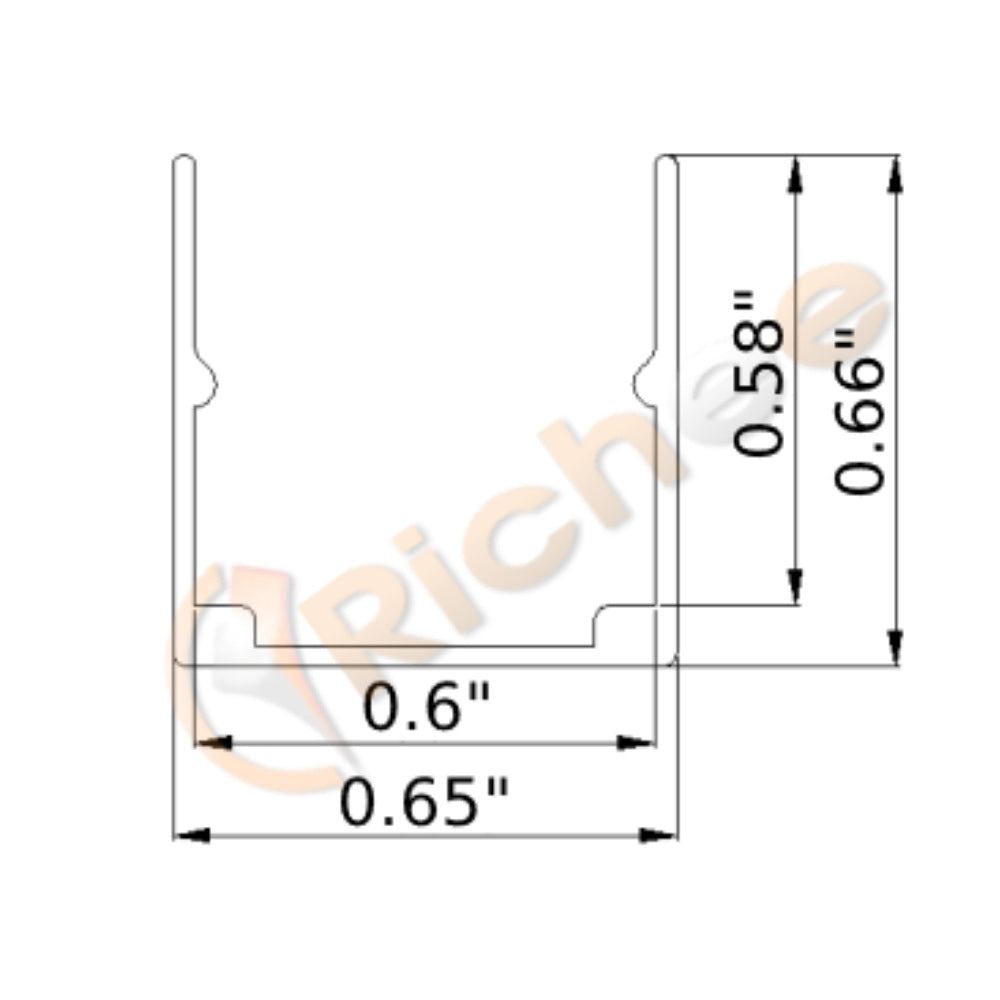 5/8" 3D And Top View Neon Led Aluminum Channel