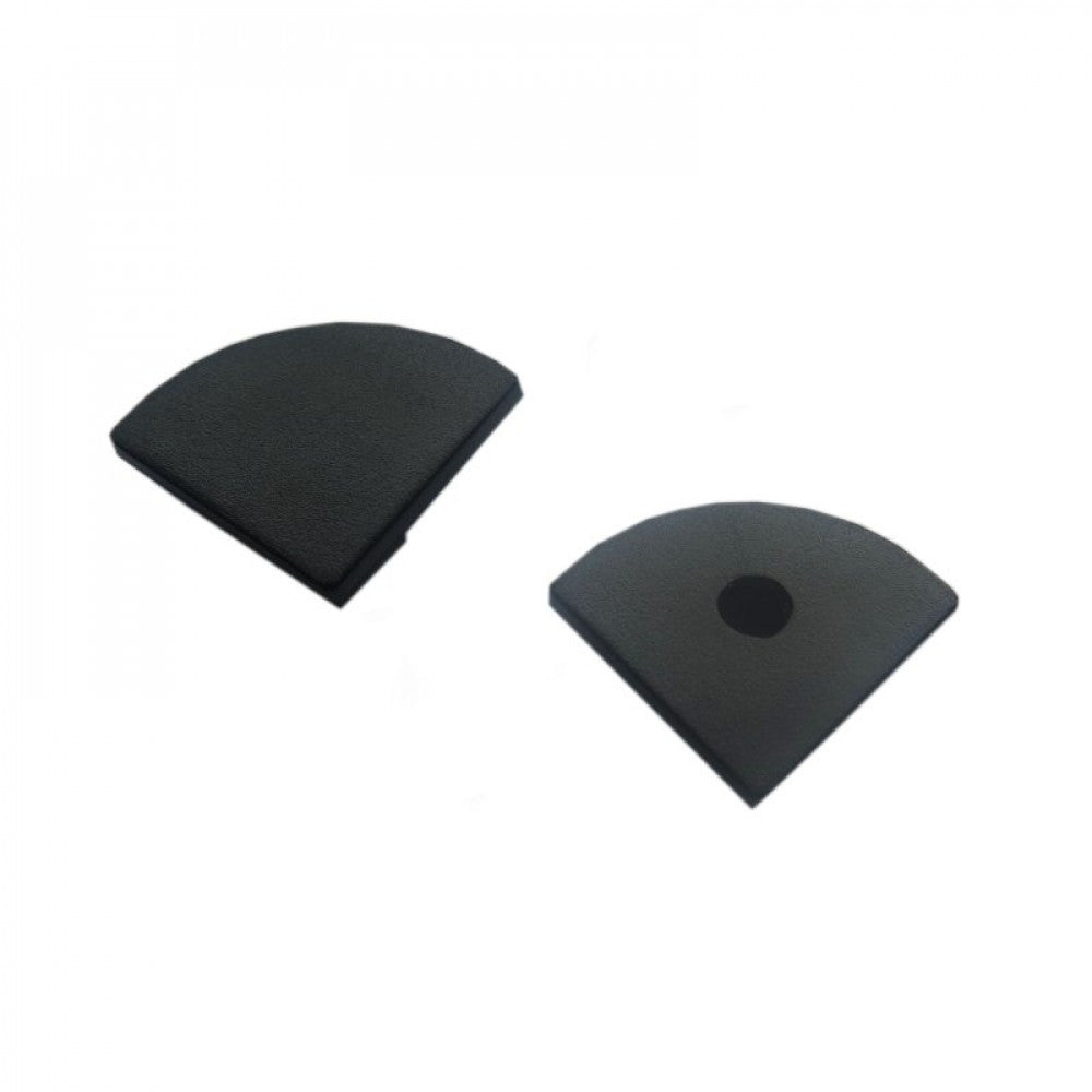 5/8" Black Full Cover Angled Led Aluminum Channel -9635-B-Black