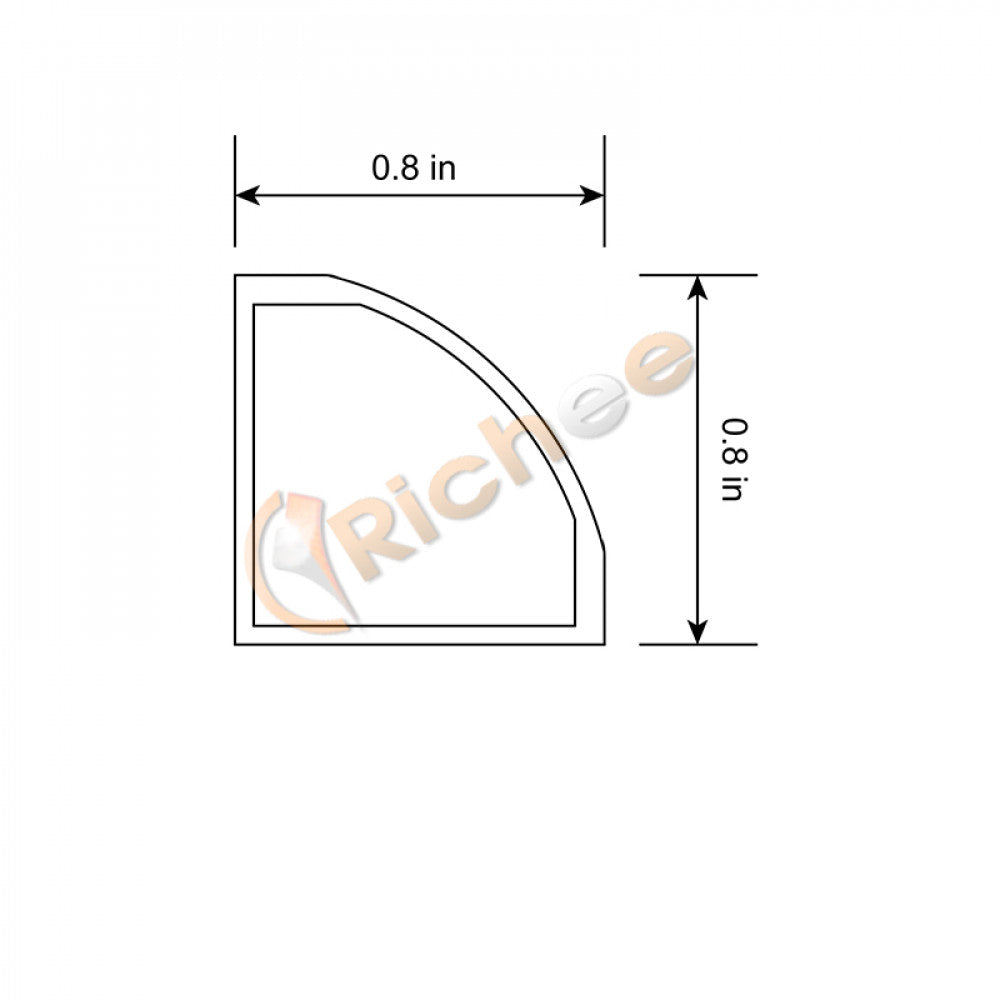 13/16" Angled Led Aluminum Channel -9635