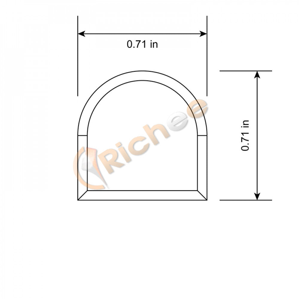 3/4" Round Top Led Aluminum Channel - 9636