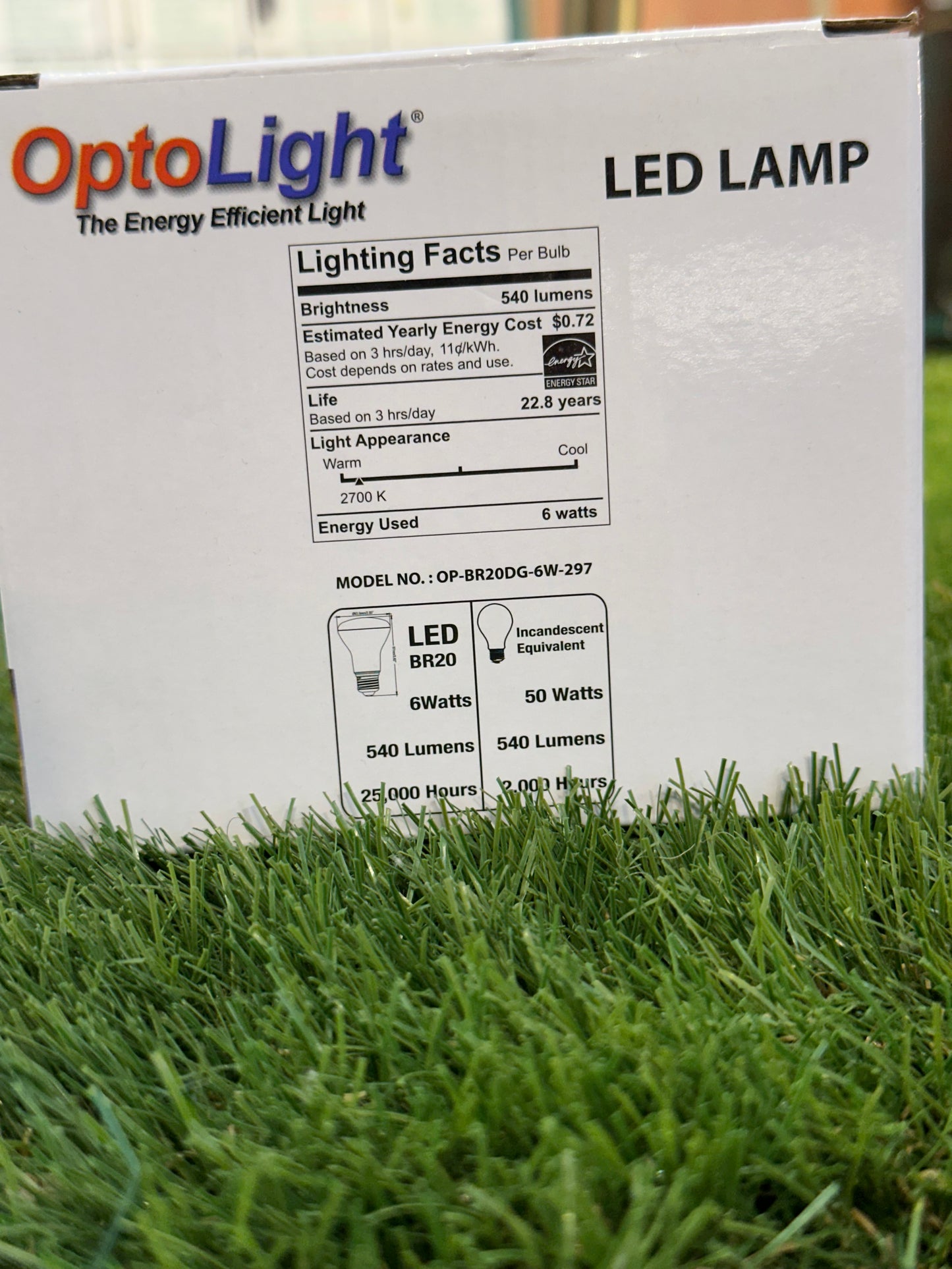 OptoLight LED R20 Bulbs 6W 27K