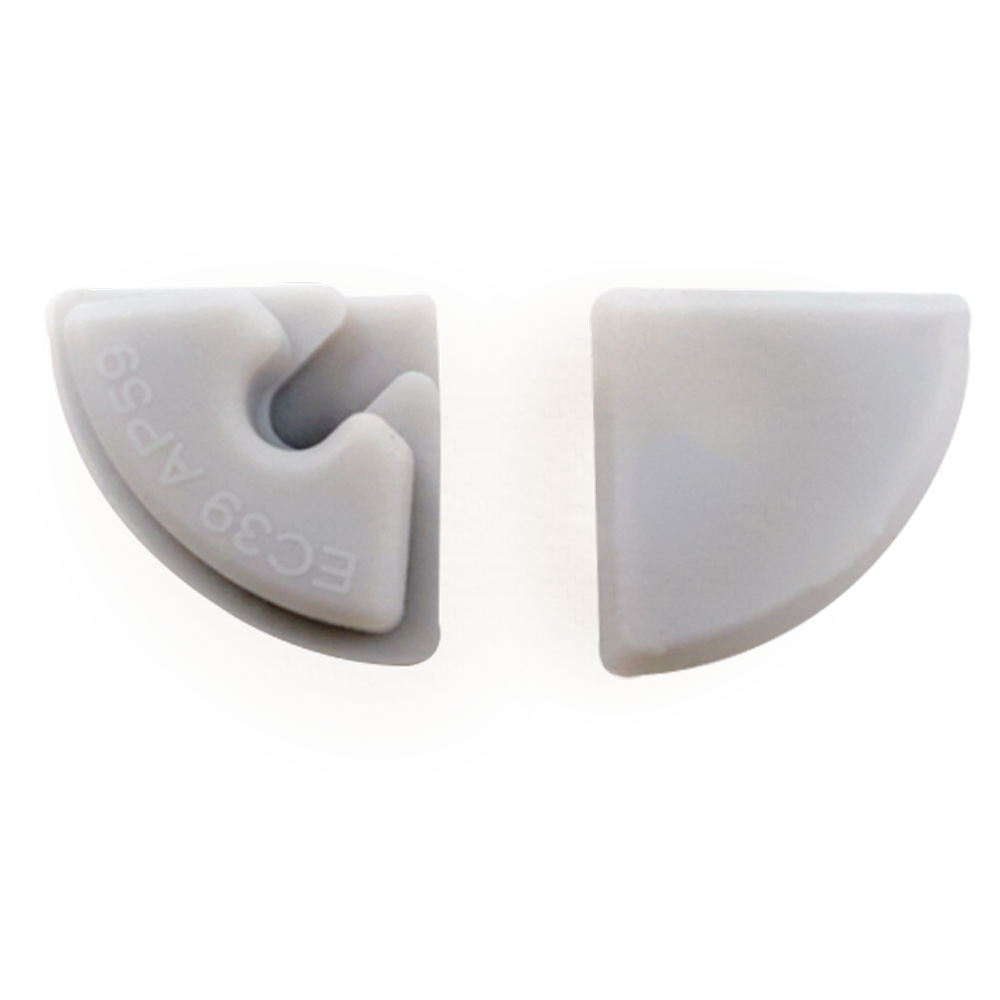Aluminum Corner Channel LED Strip Light Cover End Caps - AP59
