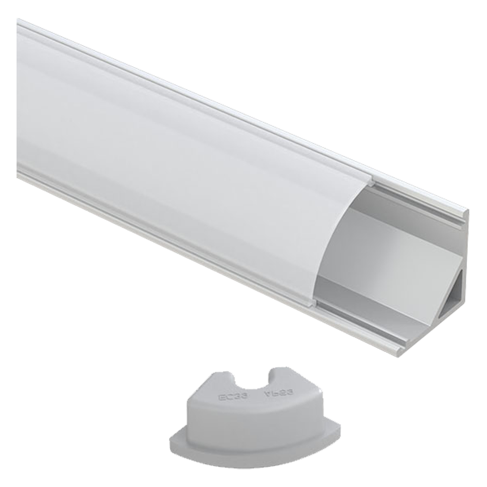 Aluminum Corner Channel LED Strip Light Cover End Caps - AP59