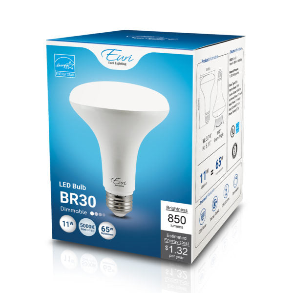 BR30 LED Bulb 11W 5000K - Euri Lighting
