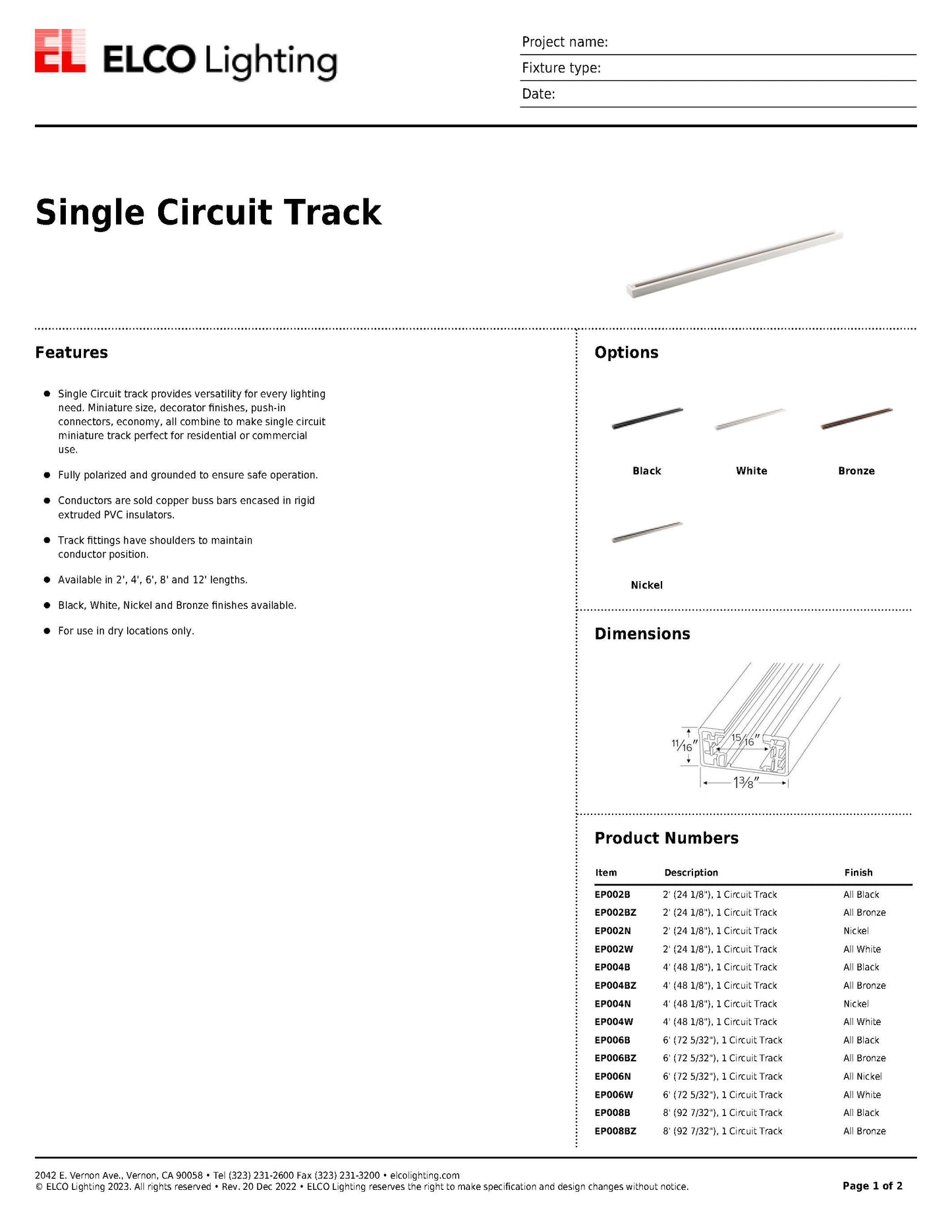 Single Circuit Track - Black