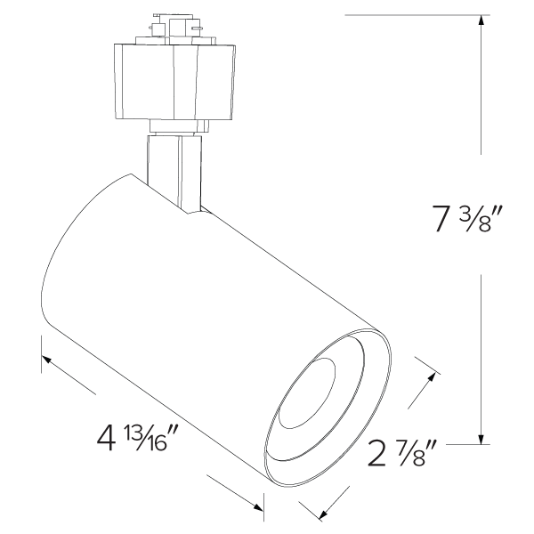 LED Trident™ Track Fixture with 5-CCT Switch - ET815CT5