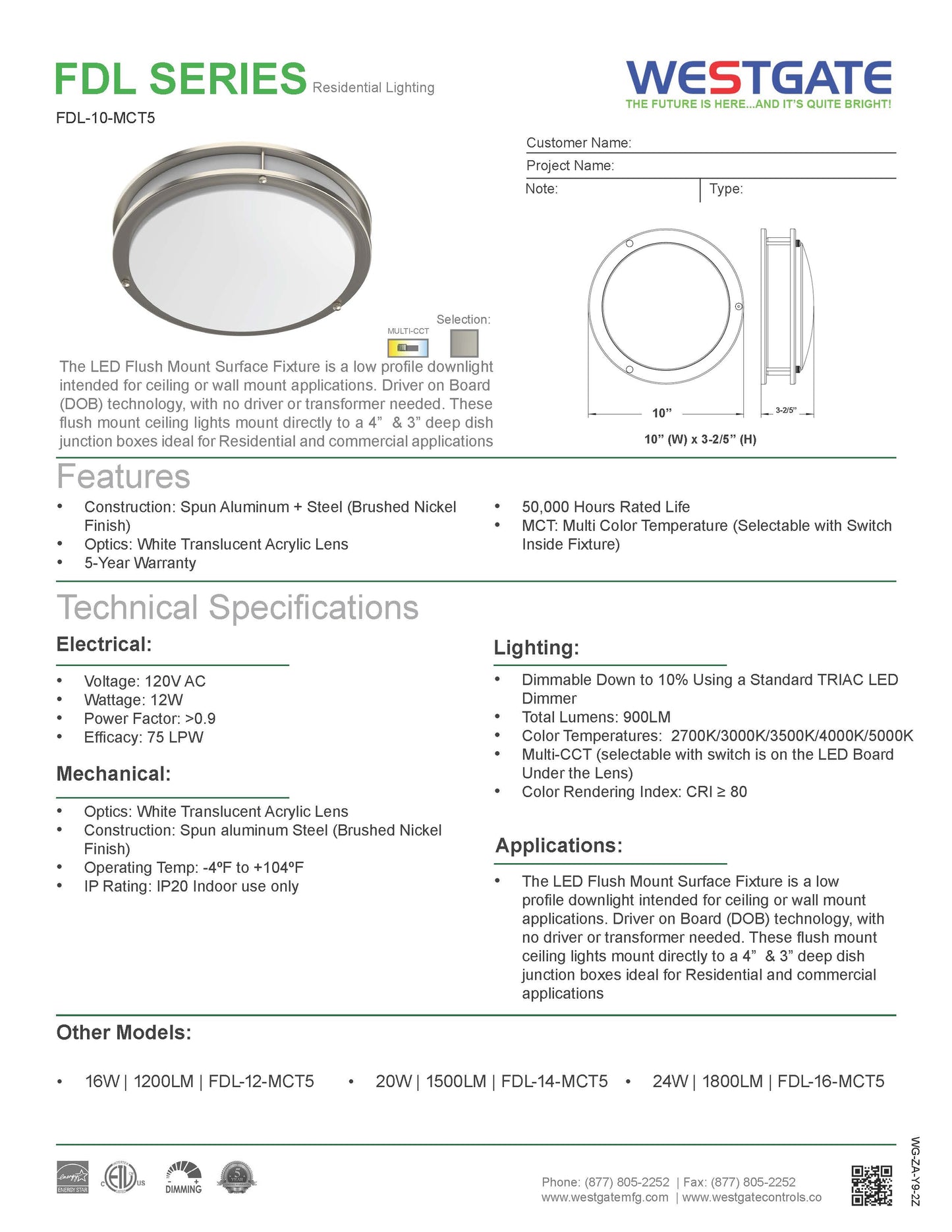 LED Double Ring Flush Mount 10 inch