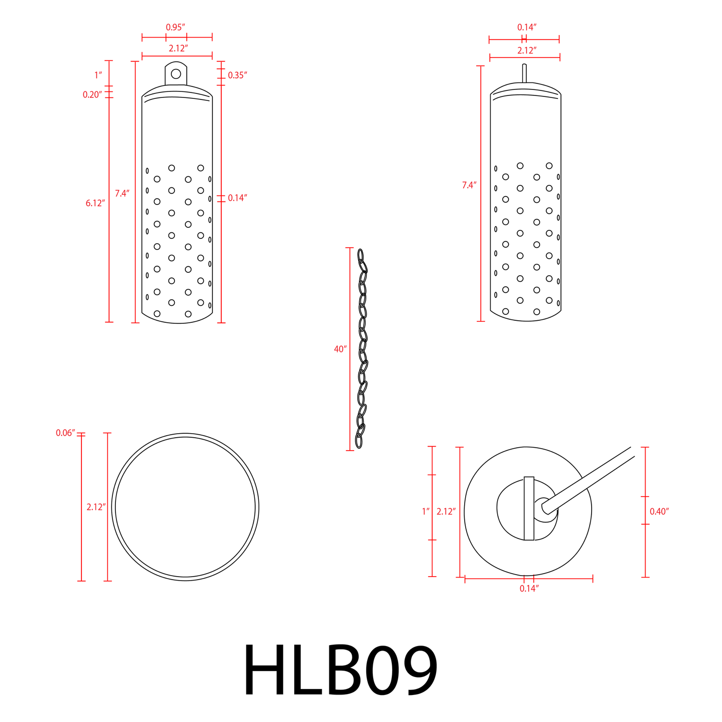 Brass Hanging Light - HLB09