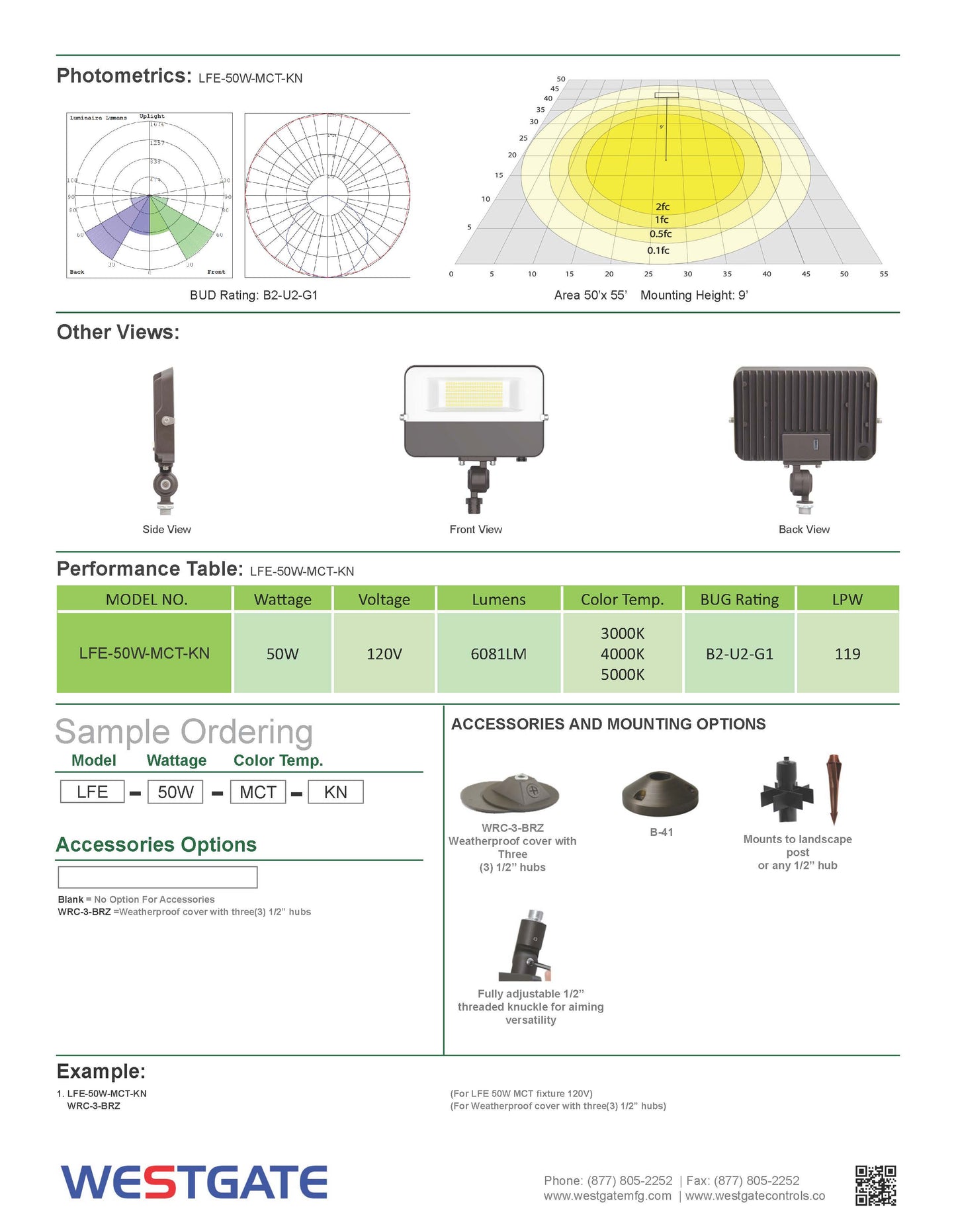 LED Compact Flood Lights - 50W