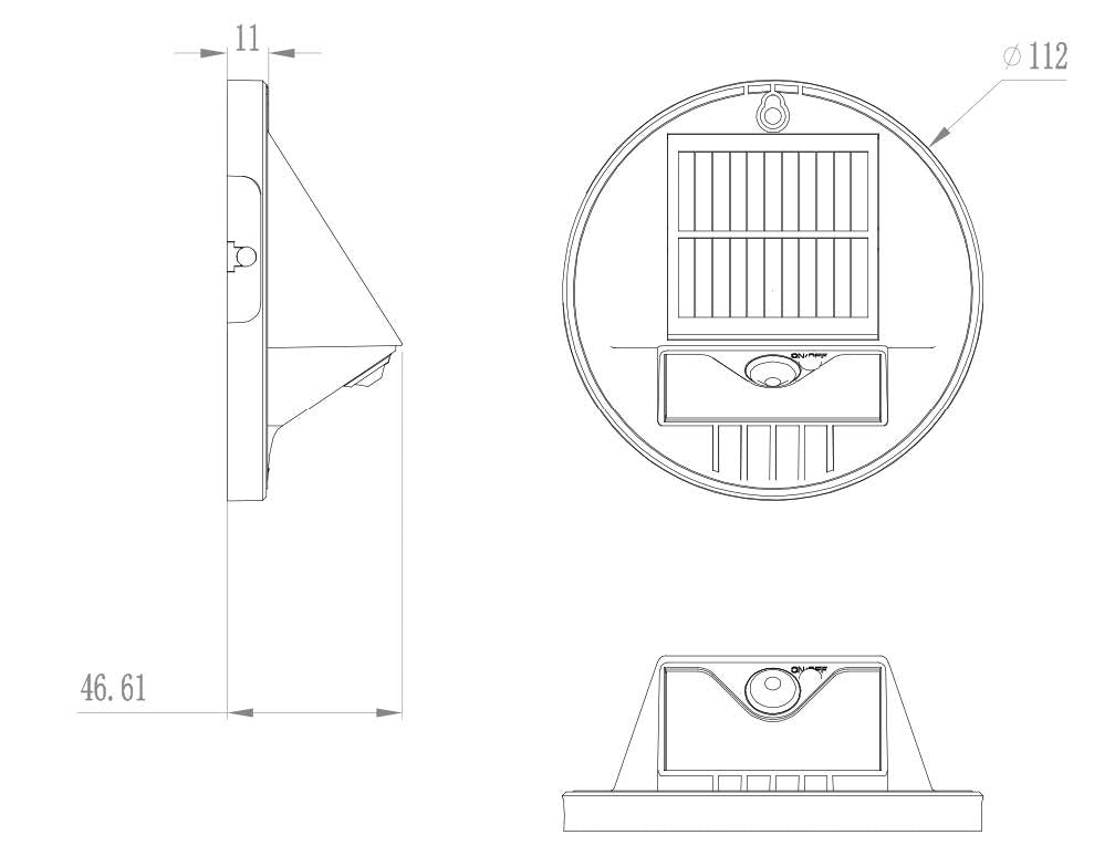 Solar Roadway Stud Light, 0.2W+0.5W, 3000K/6000K