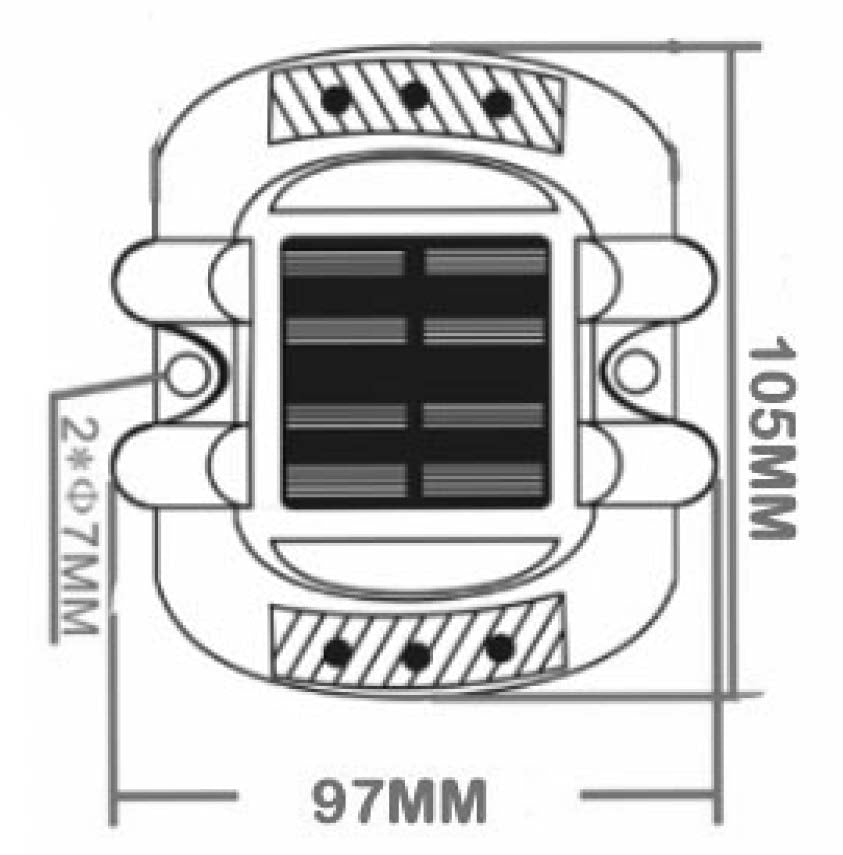 Solar Roadway Stud Light, 0.2W, 3000K