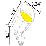 Aluminum RGBW Spot Light - CDRA12