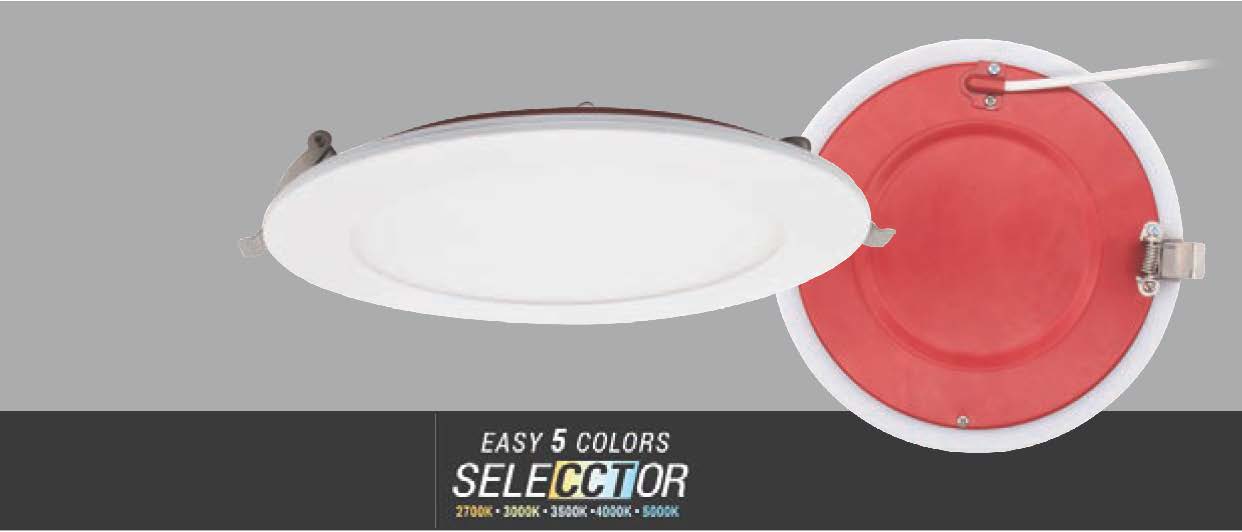 6 Inch Fire Rated Round Slim LED with Easy Color SeleCCTor - FS-RL675-CCT