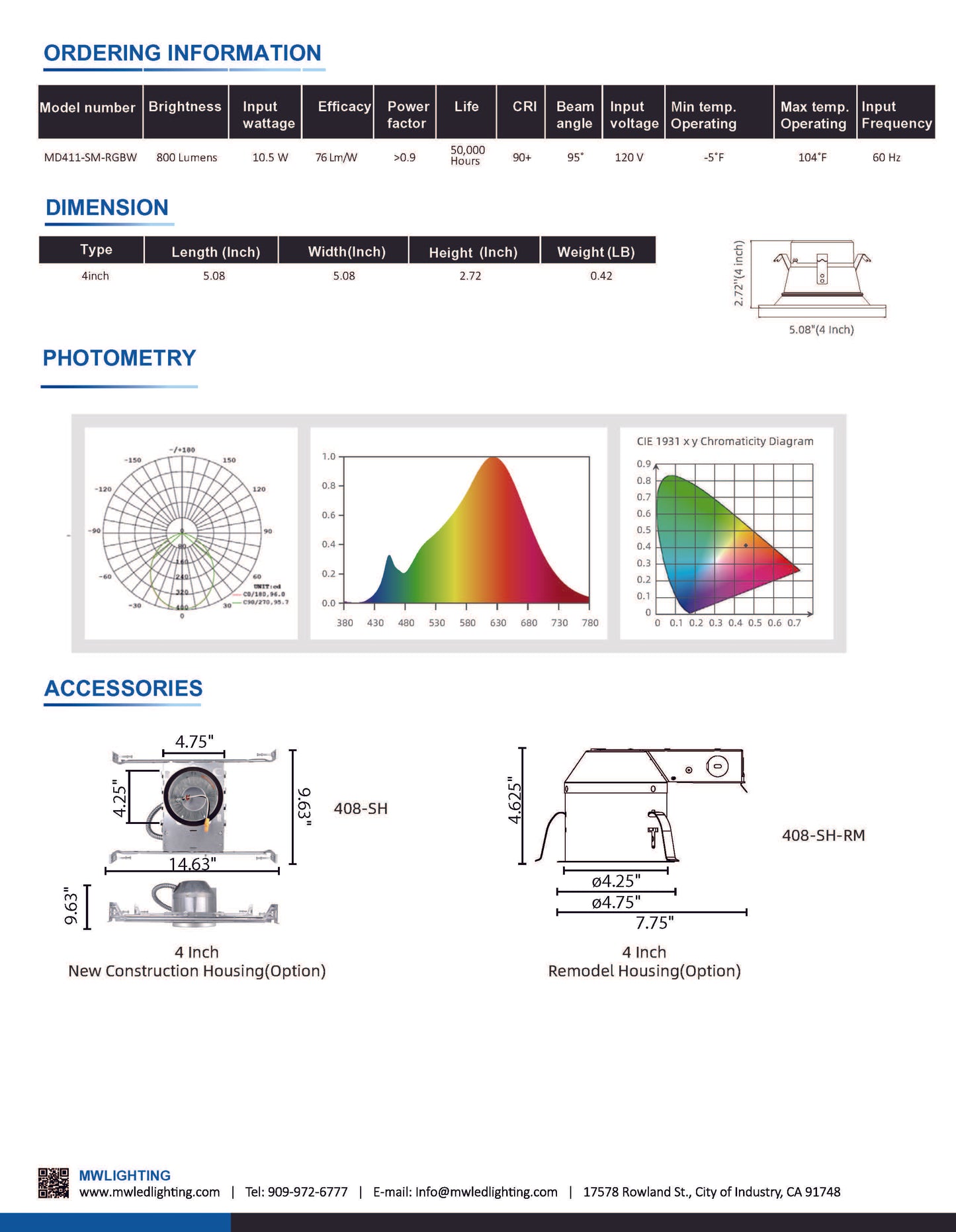 4" Smooth Smart Retrofit Downlight with RGBW