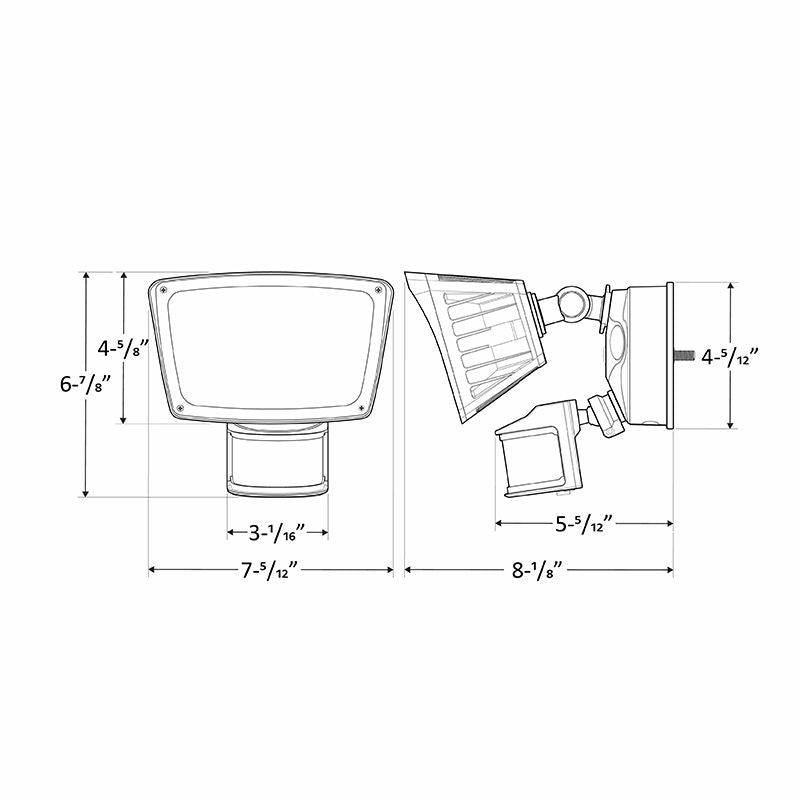 LED Security Lights with Dimming PIR Sensor