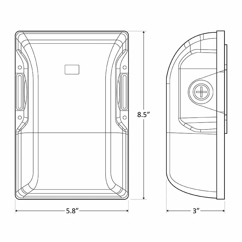 Small Non-Cutoff Wall Pack with Photocell - LESW-15-30W-MCTP-P