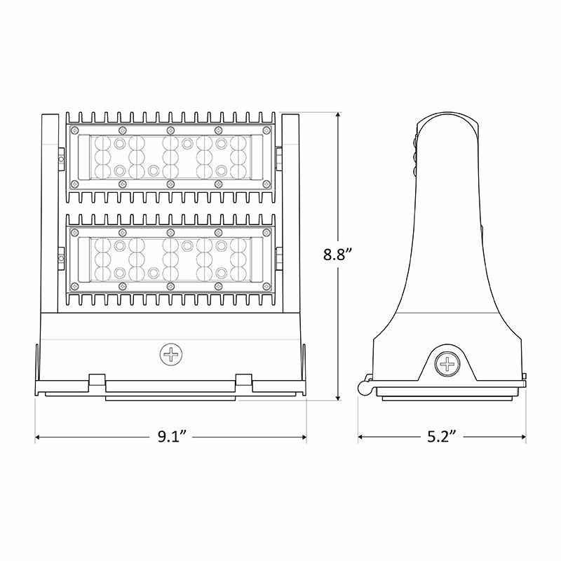 LED Rotatable Wall Pack LW360 2nd Gen 120W
