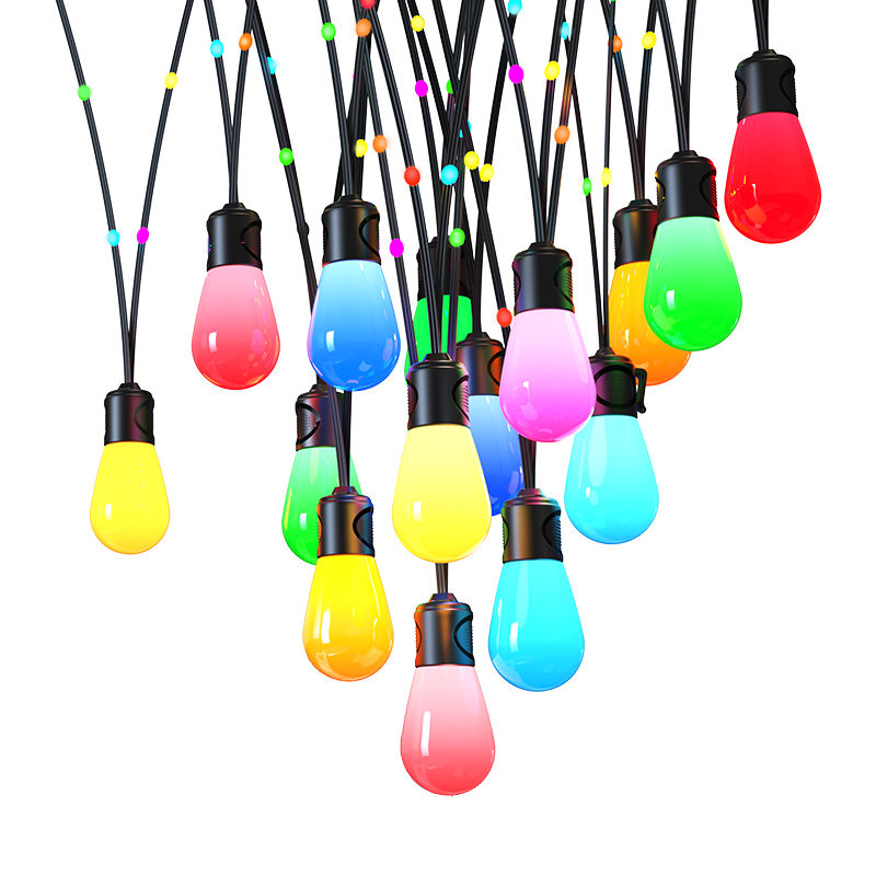 Lantern Outdoor RGB-IC Bluetooth App Controlled String Light, 12W