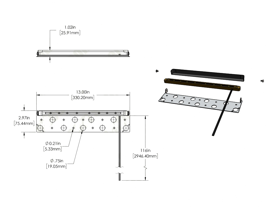 Integrated Aluminum Hardscape/Edge Light - STB06