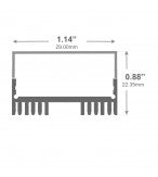 Square LED Channel - 2147ASL