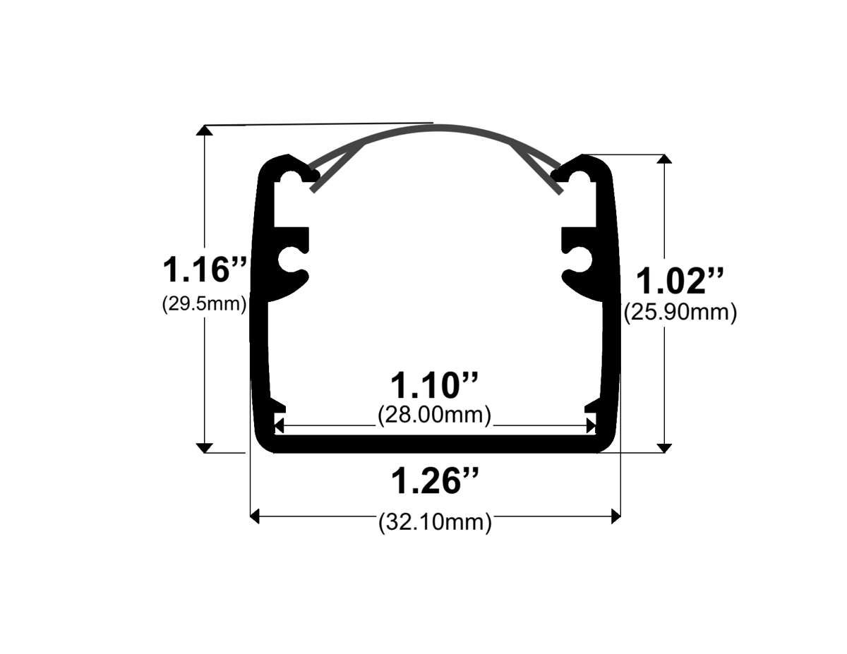 Square LED Channel - 411ASL
