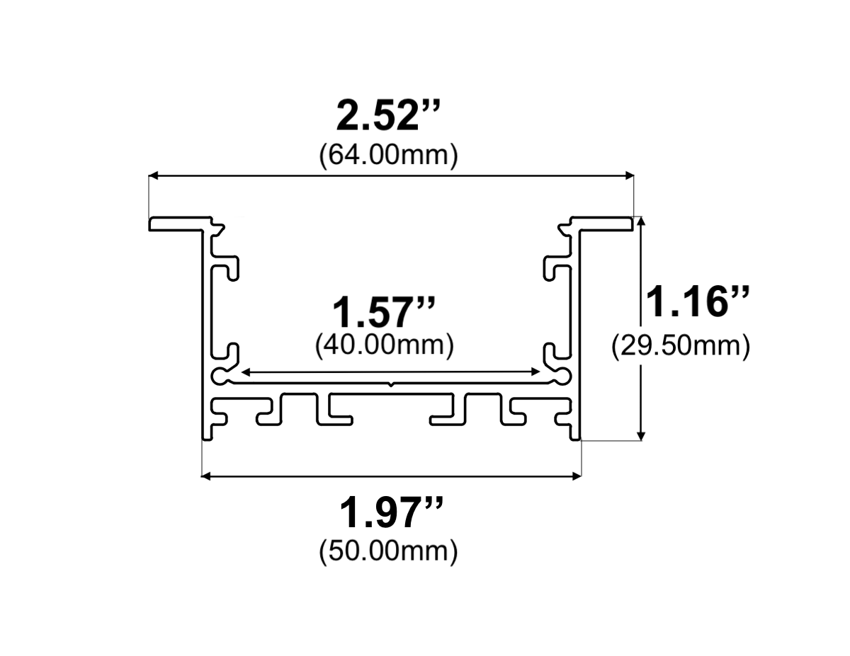 Recessed LED Channel - 450ASL