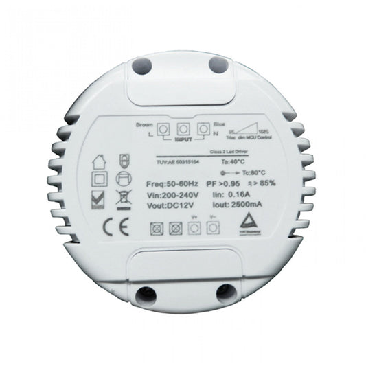 12V 30W Round Dimmable Driver
