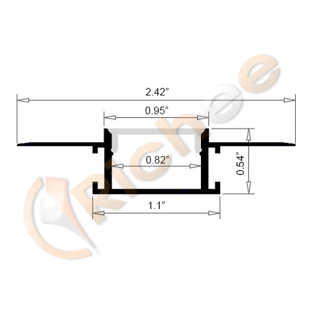 1" Trimless LED Aluminum Channel - 9625