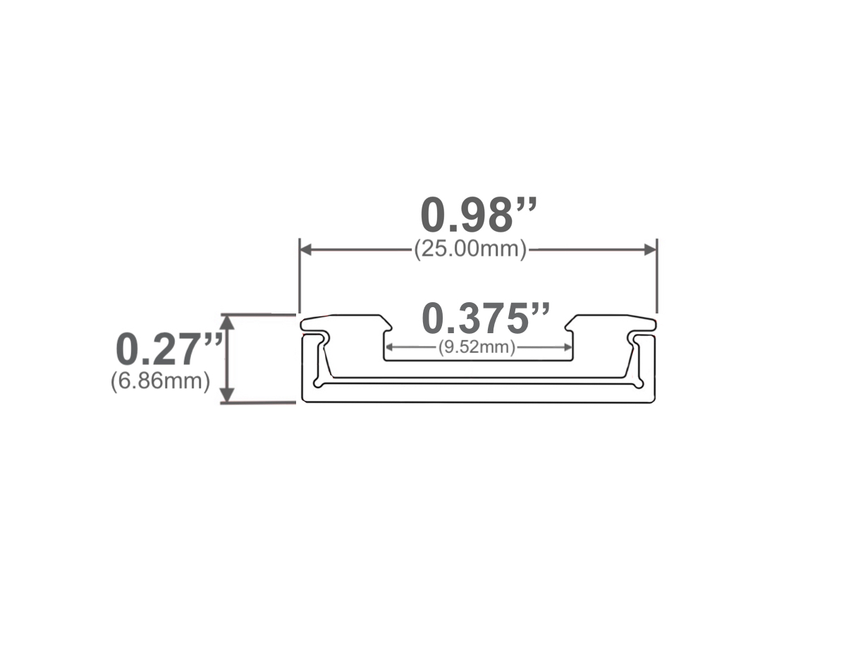 Ultra Low Profile Slimline LED Channel - 968ASL