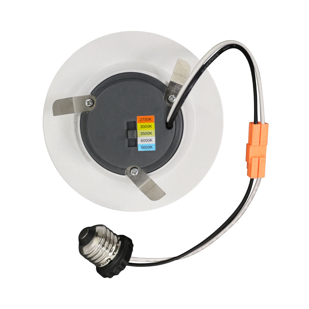 4” Recessed Downlight 5CCT Selectable E26 Adapter Included Dimmable