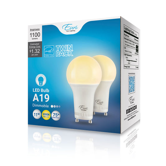 A19 LED Bulb GU24 Base 3000k