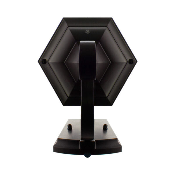 LED Flickering Flame Lantern w/Dual Security Light (Bronze) - EFL-130W-MD