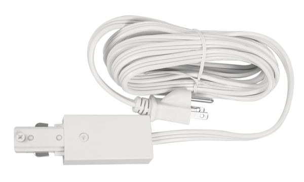 Elco Track Light Cord and Plug Connector White