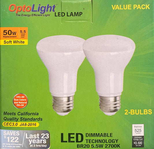 OptoLight LED Bulb BR20 5.5W 27K