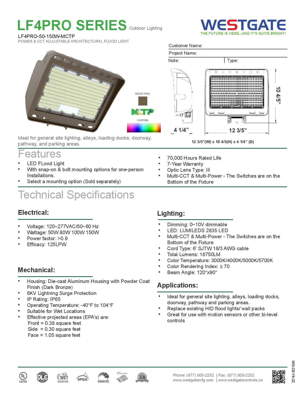 LF4PRO LED Multi-Power - CCT Architectural Flood Light