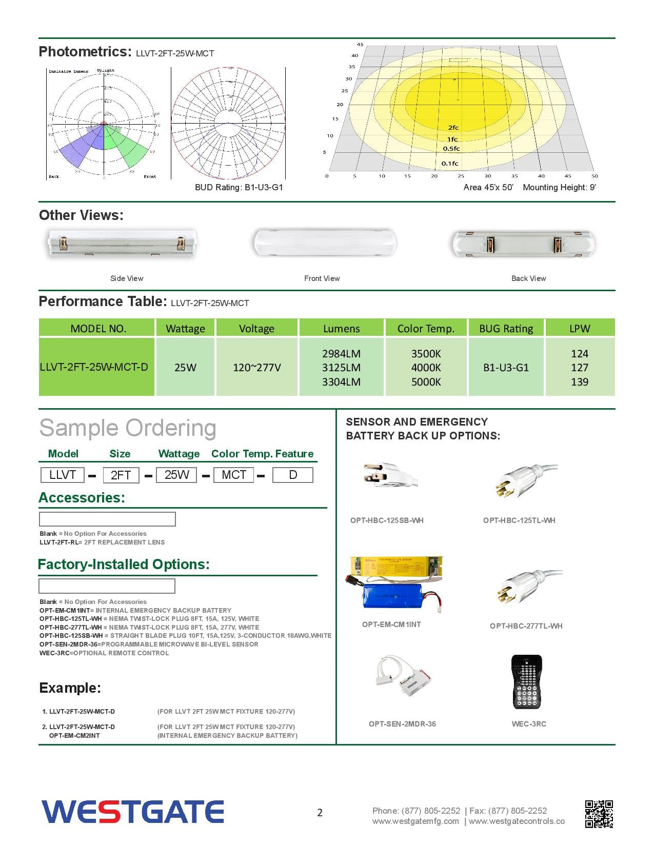 LED Linear Vapor Lights