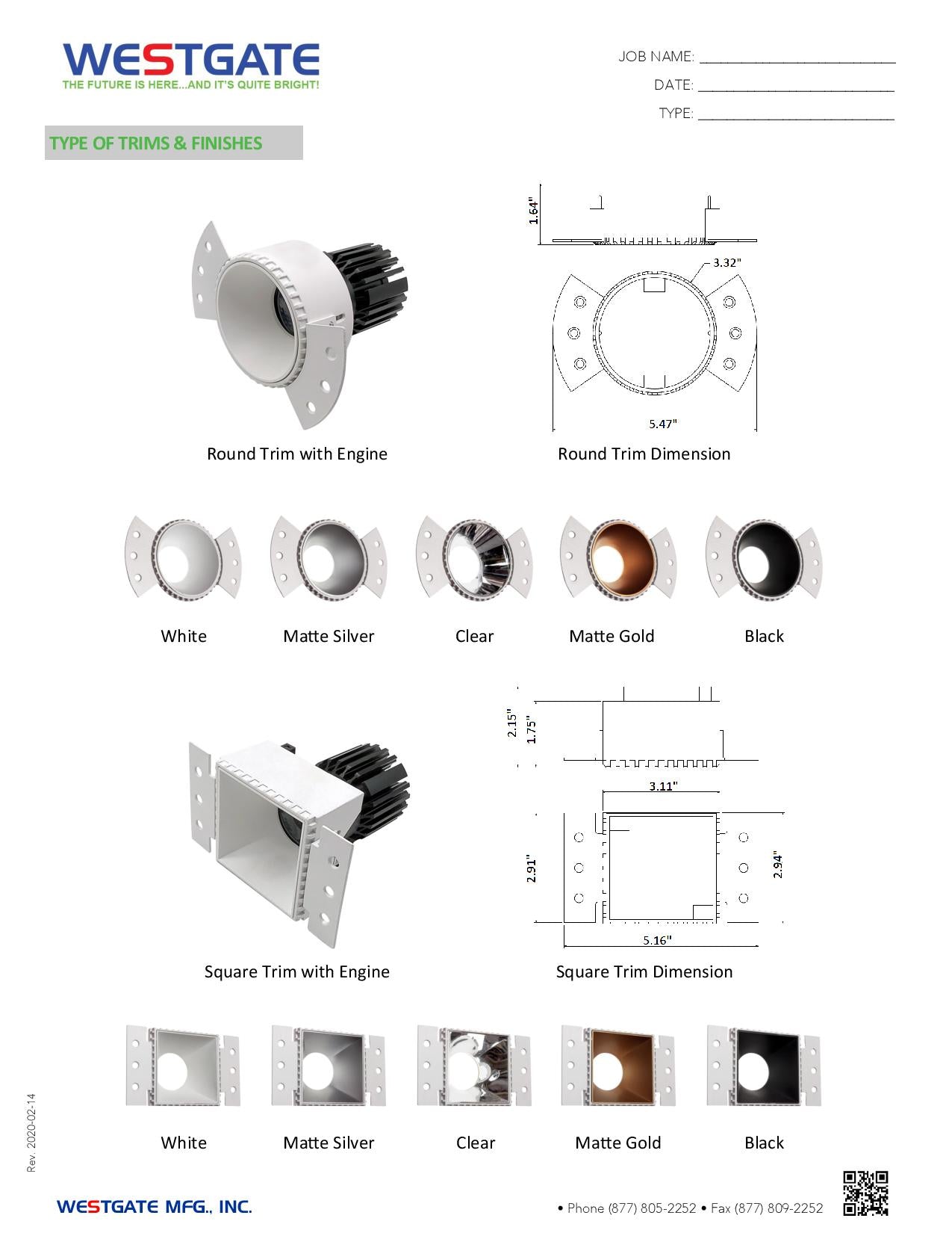 LED 4" Round Architectural Trimless Recessed Lights - WESTGATE