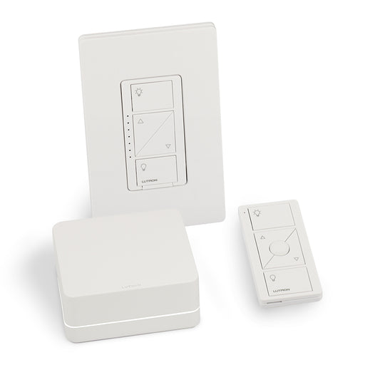 Caseta Wireless Smart Lighting Dimmer Switch Starter Kit with Smart Bridge