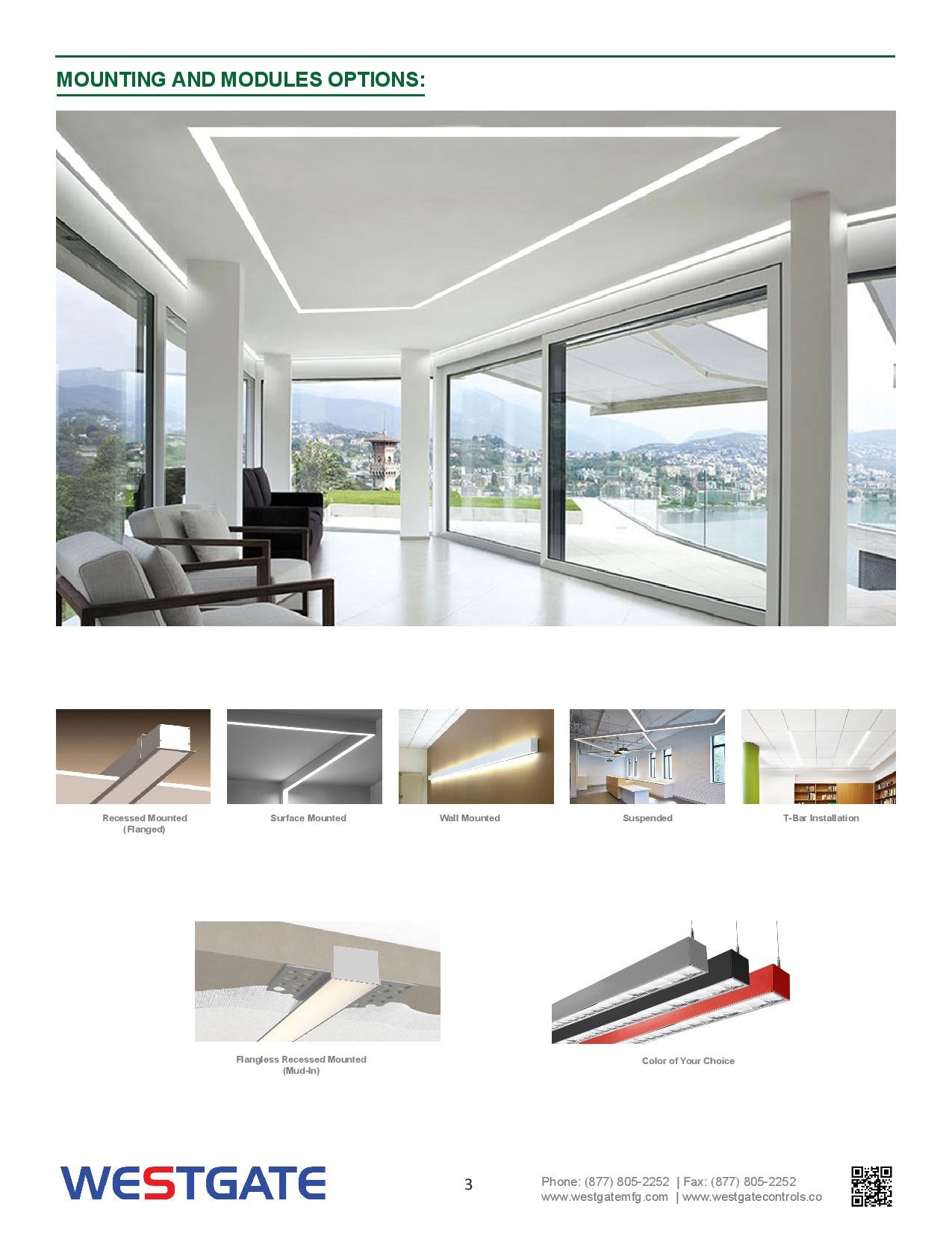 LED 2-3/4" Superior Architectural Seamless Linear Lights with Louver Lens