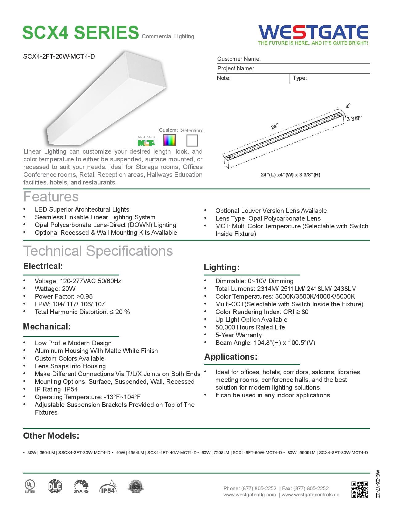 LED 4" Superior Architectural Seamless Linear Lights