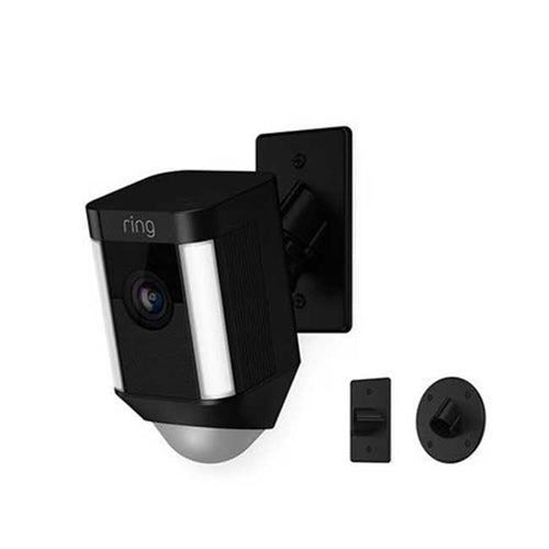 RING SPOTLIGHT CAM WIRED WITH MOUNT BLACK LED 2WAY TALK MOTION