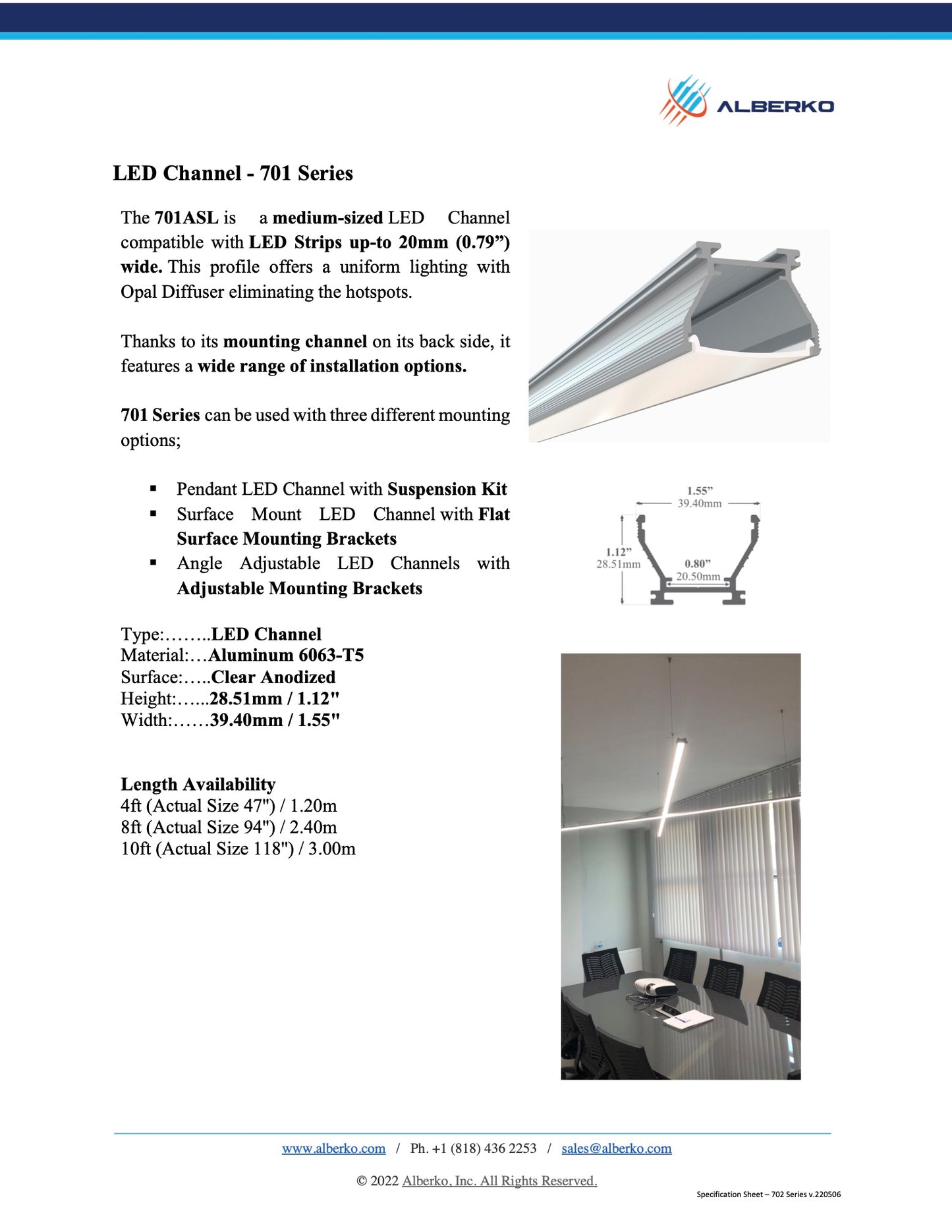 Angle Adjustable LED Channel 701ASL
