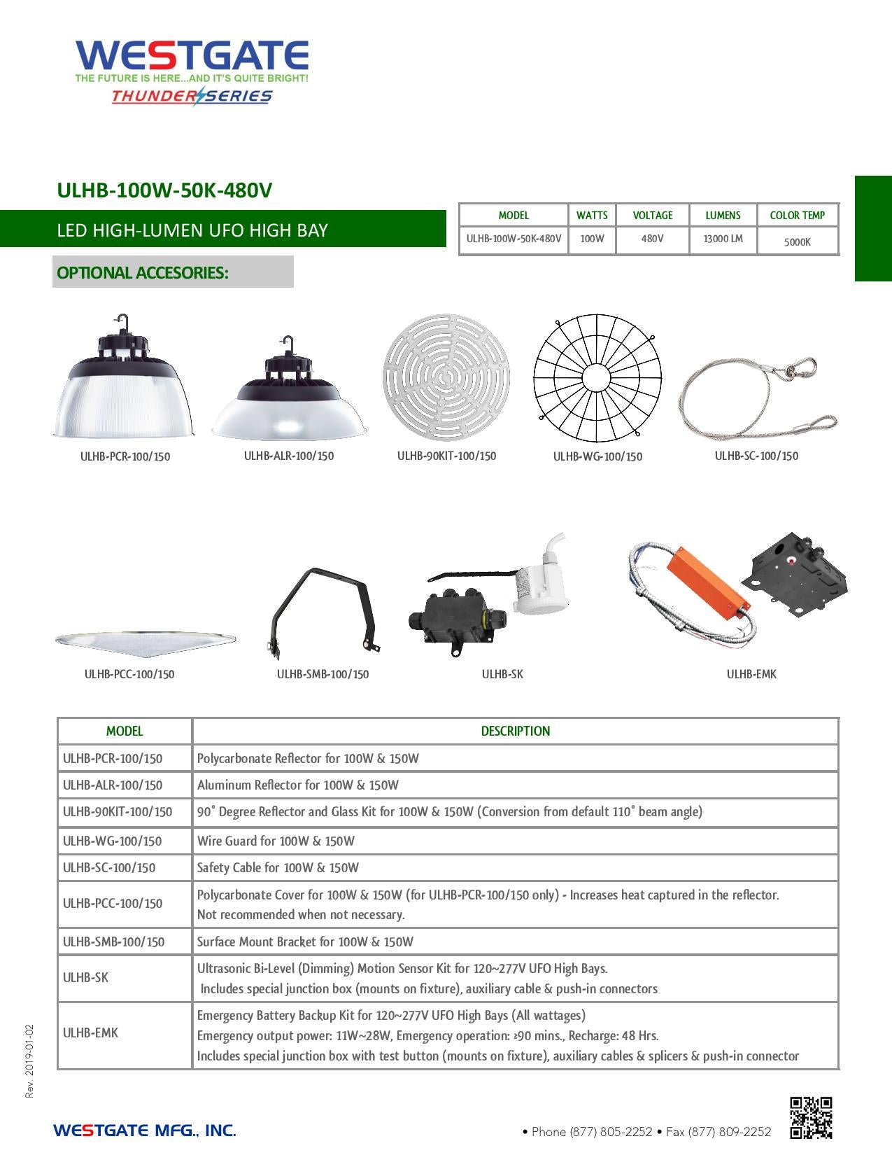 WESTGATE LED High Lumen UFO Highbay