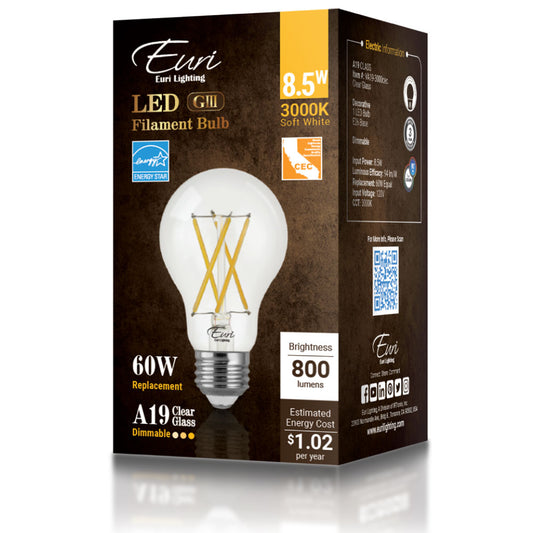 LED Filament Bulb A19 - VA19-3000cec